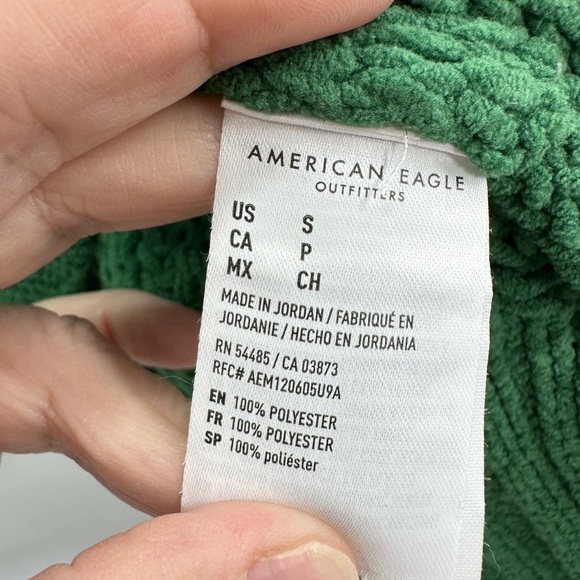 AMERICAN EAGLE Oversized green-brown large knit woman bohemian casual sweaters - Picture 10 of 16